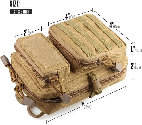 LIVANS Tactical Molle Utility Pouch - EDC Tool Holder with Mini Design for Medical Gear | Compact Waist Pack