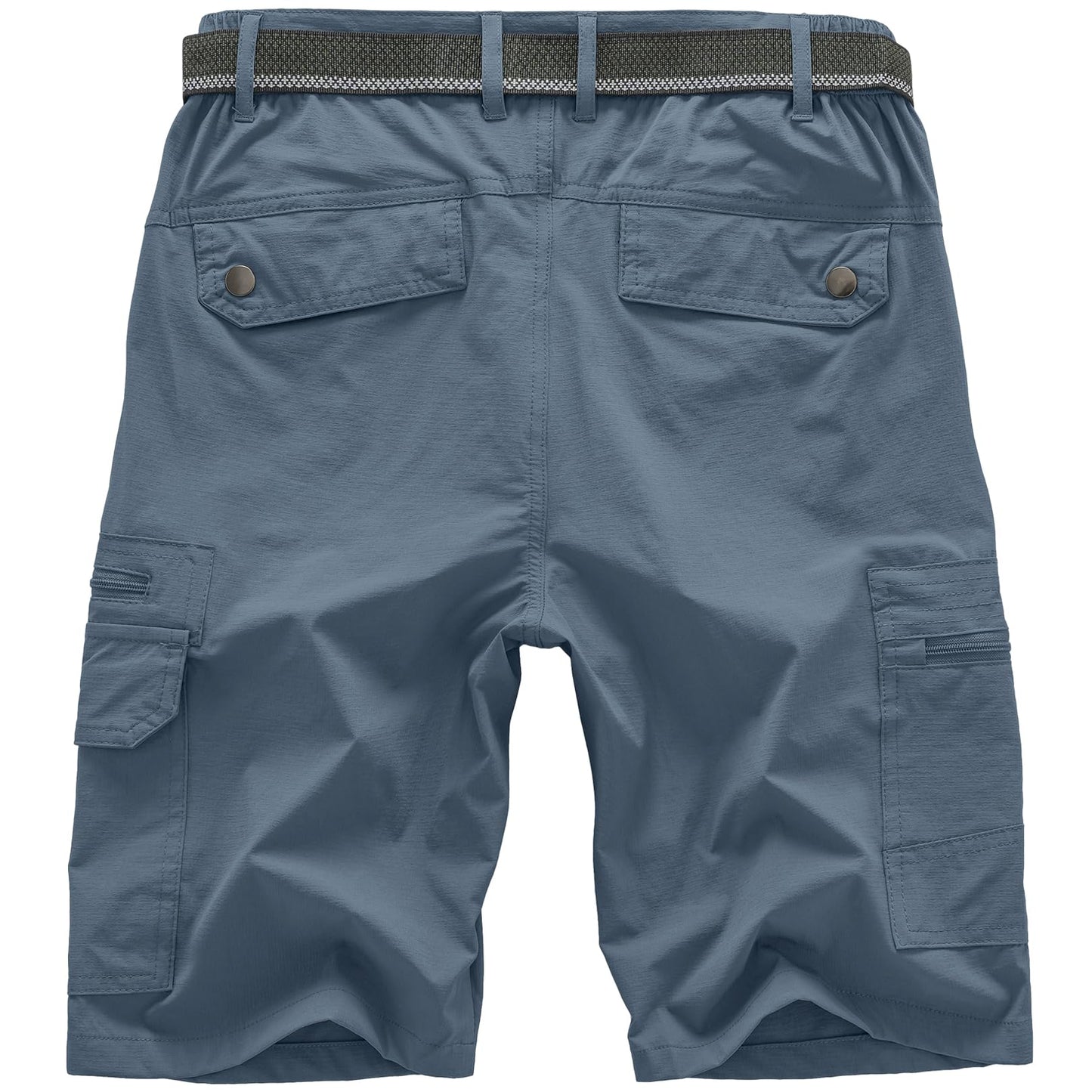 Jessie Kidden Mens Outdoor Casual Expandable Waist Lightweight Water Resistant Quick Dry Fishing Hiking Shorts (6222 Solid Blue Grey 38)