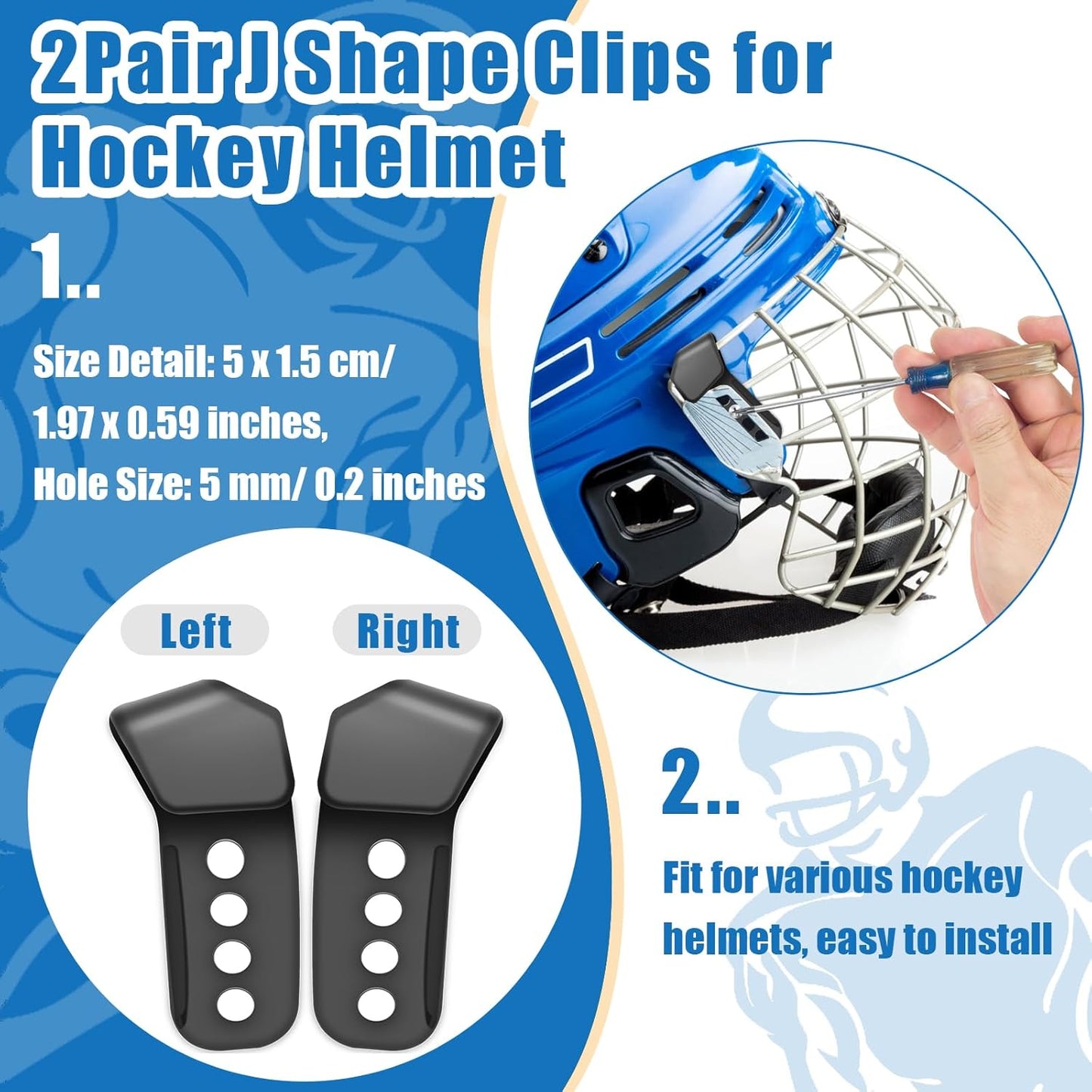Skiennix 31PCS Hockey Helmet Repair Kit - Complete Hardware Set with Clips, Gaskets & Tools