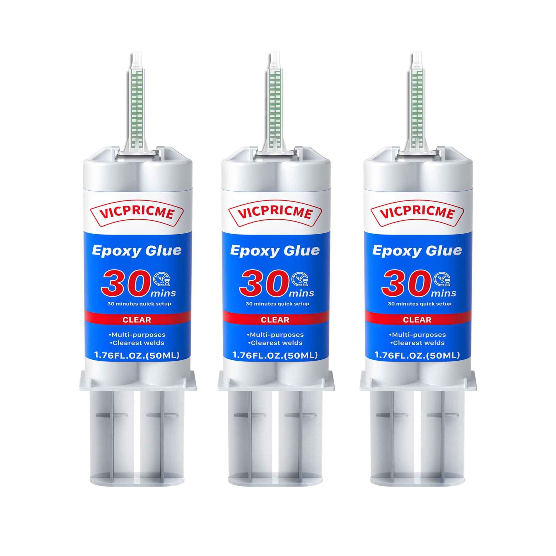 Epoxy Glue Clear, Bonding for Plastic, Metal, Ceramic, Wood, PVC, Stainless Steel, Tile, Water Pipes, The Strongest Plastic Repair Glue, 30 Minutes Waterproof Welding (3)