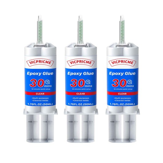 Epoxy Glue Clear, Bonding for Plastic, Metal, Ceramic, Wood, PVC, Stainless Steel, Tile, Water Pipes, The Strongest Plastic Repair Glue, 30 Minutes Waterproof Welding (3)