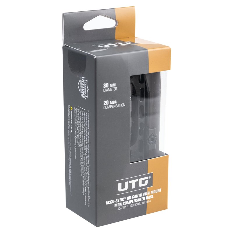 UTG ACCU-SYNC QR Cantilever Mount, 20 MOA, 70 mm Offset, 30 mm Tube, Picatinny
