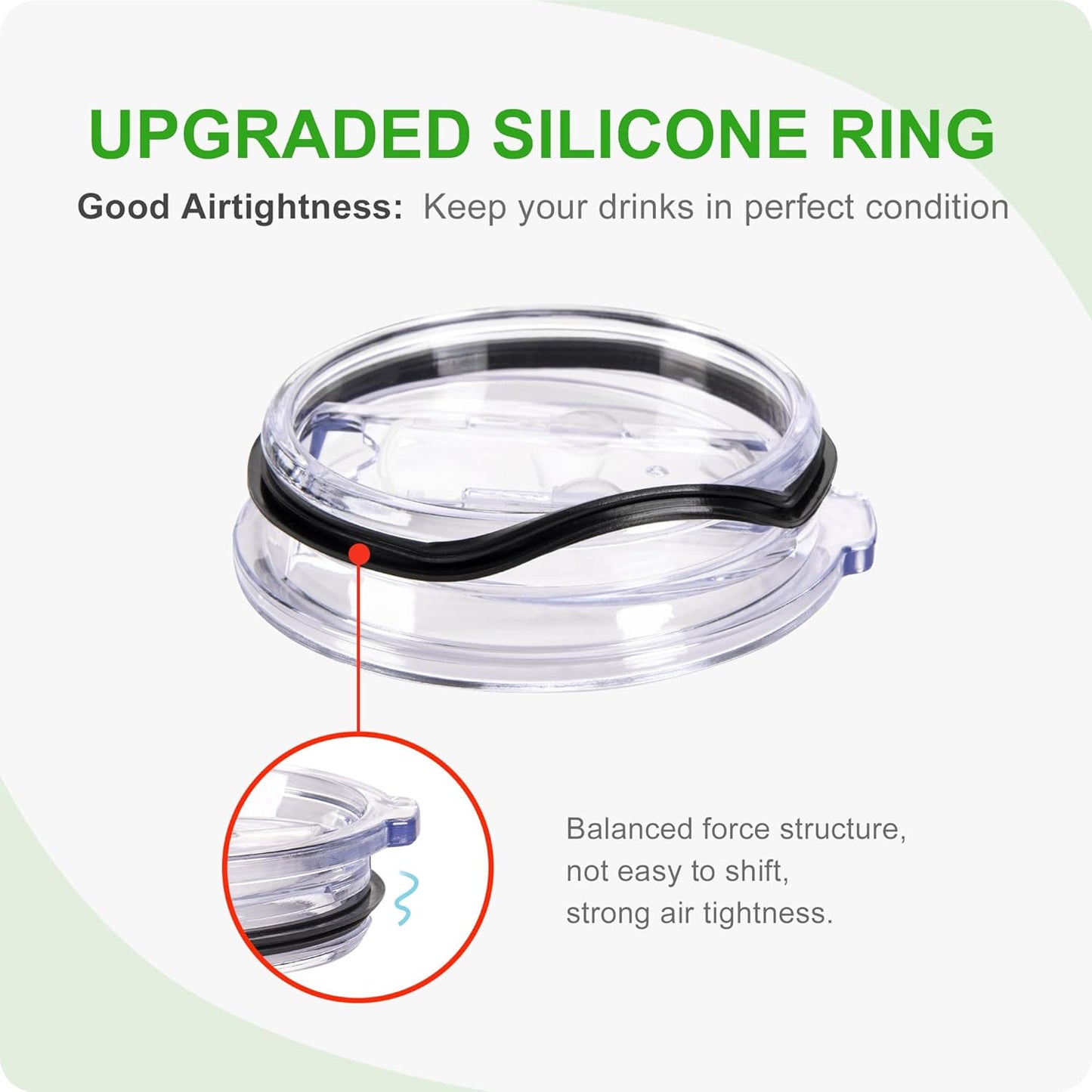 Ozark | Replacement Silicone Sealing Rings for 30 oz Insulated Tumbler Lids - Durable & Leak-Proof