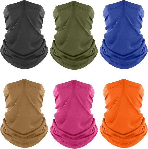 Fuinloth Neck Gaiter - 6 Pack Cooling UV Protection Bandana Face Masks for Men & Women