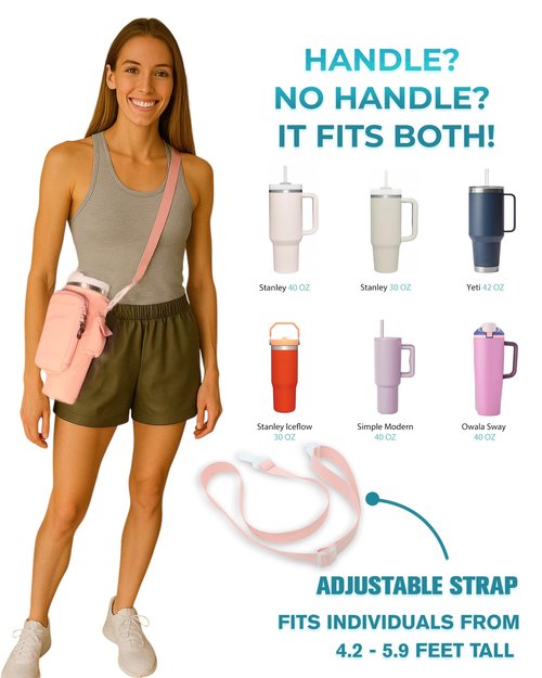 Magnetic Gym Bag for Stanley Cup, 30 & 40 oz Stanley Carrier with Strap, Magnetic Water Bottle Holder for Women & Men, Cool Gym Stuff, Compatible with Simple Modern (Black)