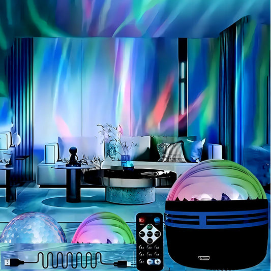 2 in 1 Northern Lights and Ocean Waves Projector, Star Projector, Light Projector with 14 Light Effects, LED Color Changing Lamp for Home Decoration, Home Decor Birthday Christmas Gifts