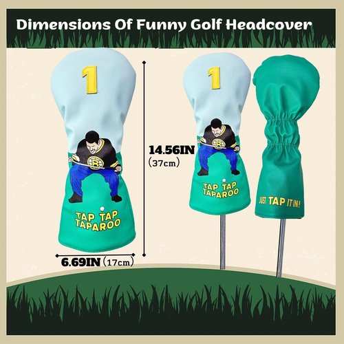 Funny Golf Driver Headcover, Perfect Golf Gift for Men and Women, Golf Accessories for Golfers - Tap Tap Taparoo