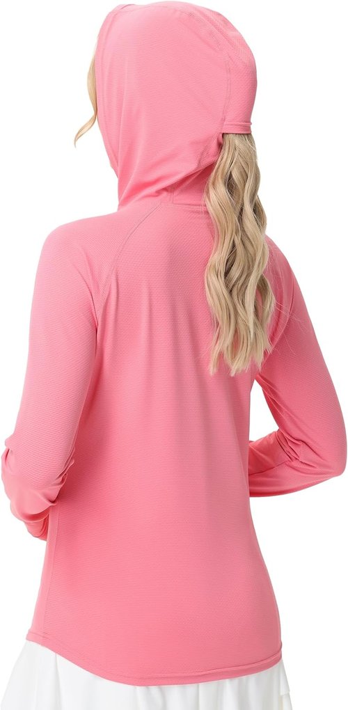 Isnowood Women's UV Protection Rash Guard - UPF 50+ Long Sleeve Lightweight Shirt for Outdoor Activities