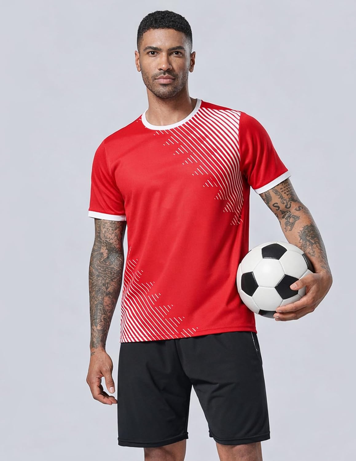 Skiennix Men's Quick Dry Crew Neck T-Shirts - 5 Pack Athletic Short Sleeve Workout Tees