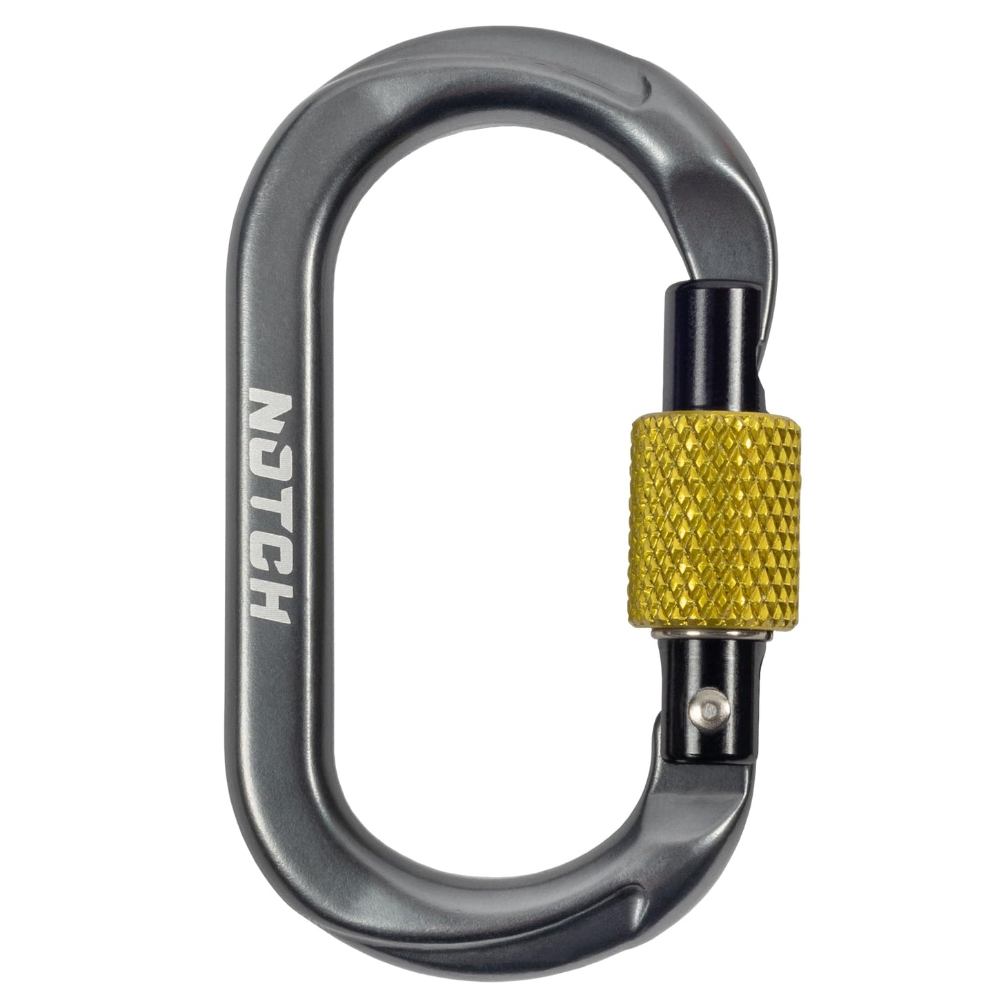 Notch Micro Carabiner Screw Lock Gate - Versatile Tool for Arborists and SRS Climbing, Gate Opening: 0.4”, Height: 2.3”, Tensile Strength: 900 lbs. Weight: 0.49 oz (99379)