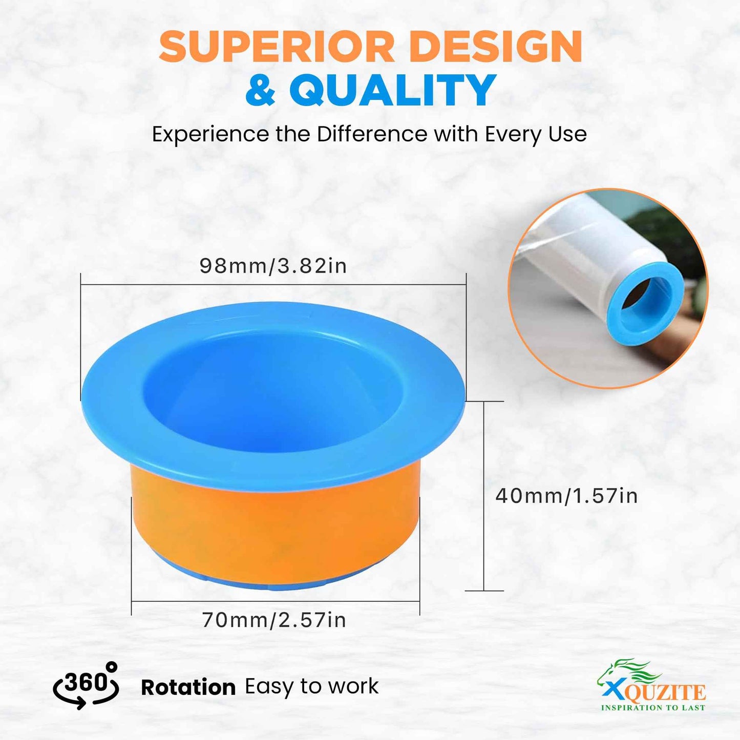 XQUZITE Adjustable Heavy Duty Stretch Film & Plastic Wrap Dispenser – Shrink Wrap Handle for 18" & 20" Rolls – Boxes and Pallet Wrapping Machine for Industrial, Commercial & Home Use