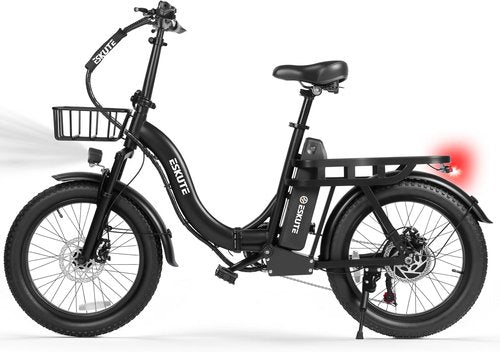 1200W Peak Folding Electric Bike - 28MPH Speed, 55-Mile Range, 10.4Ah Removable Battery, 20"x3" Fat Tires