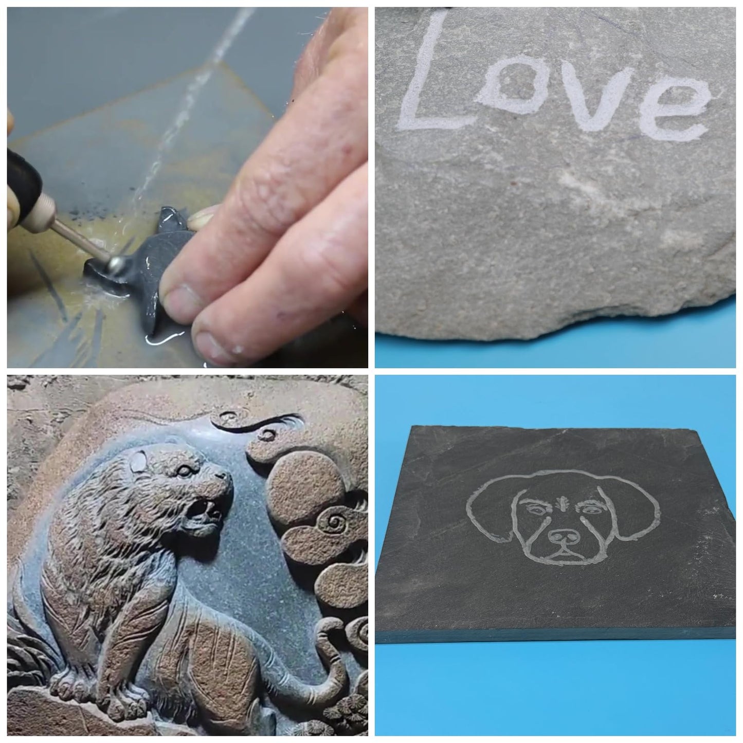 20Pcs 60-Grit Diamond Grinder Bit 1/8" Shank Compatible with Dremel Rotary Tool Attachment Accessories Grinding Burrs for Stone Glass Resin Porcelain Ceramic Quartz Glaze Steel Carve Engrave Polish