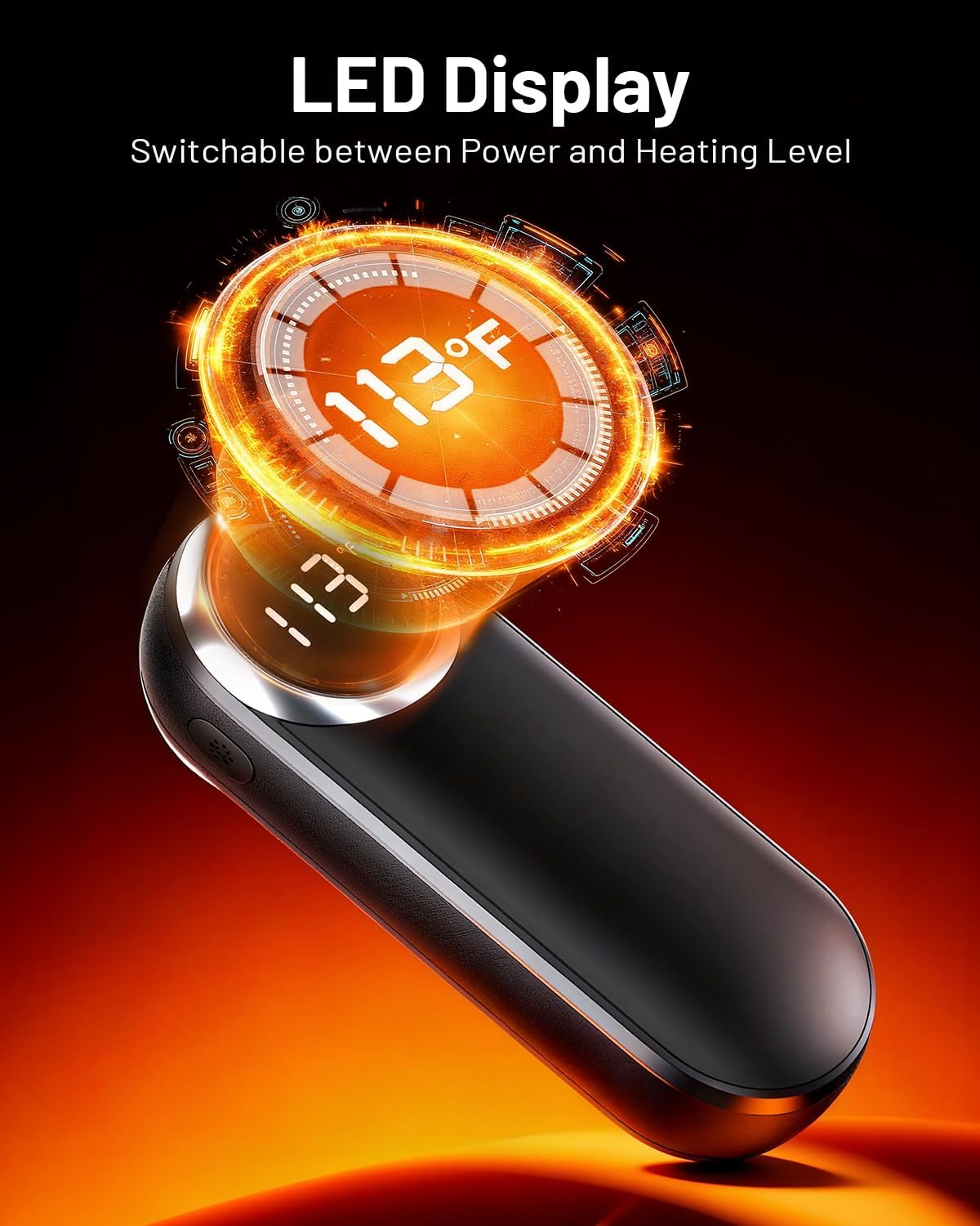 Rechargeable Hand Warmers 2 Pack - Magnetic AI Electric Hot Hands with 3 Heat Settings & 15H Battery Life | Portable Heater for Outdoor Activities