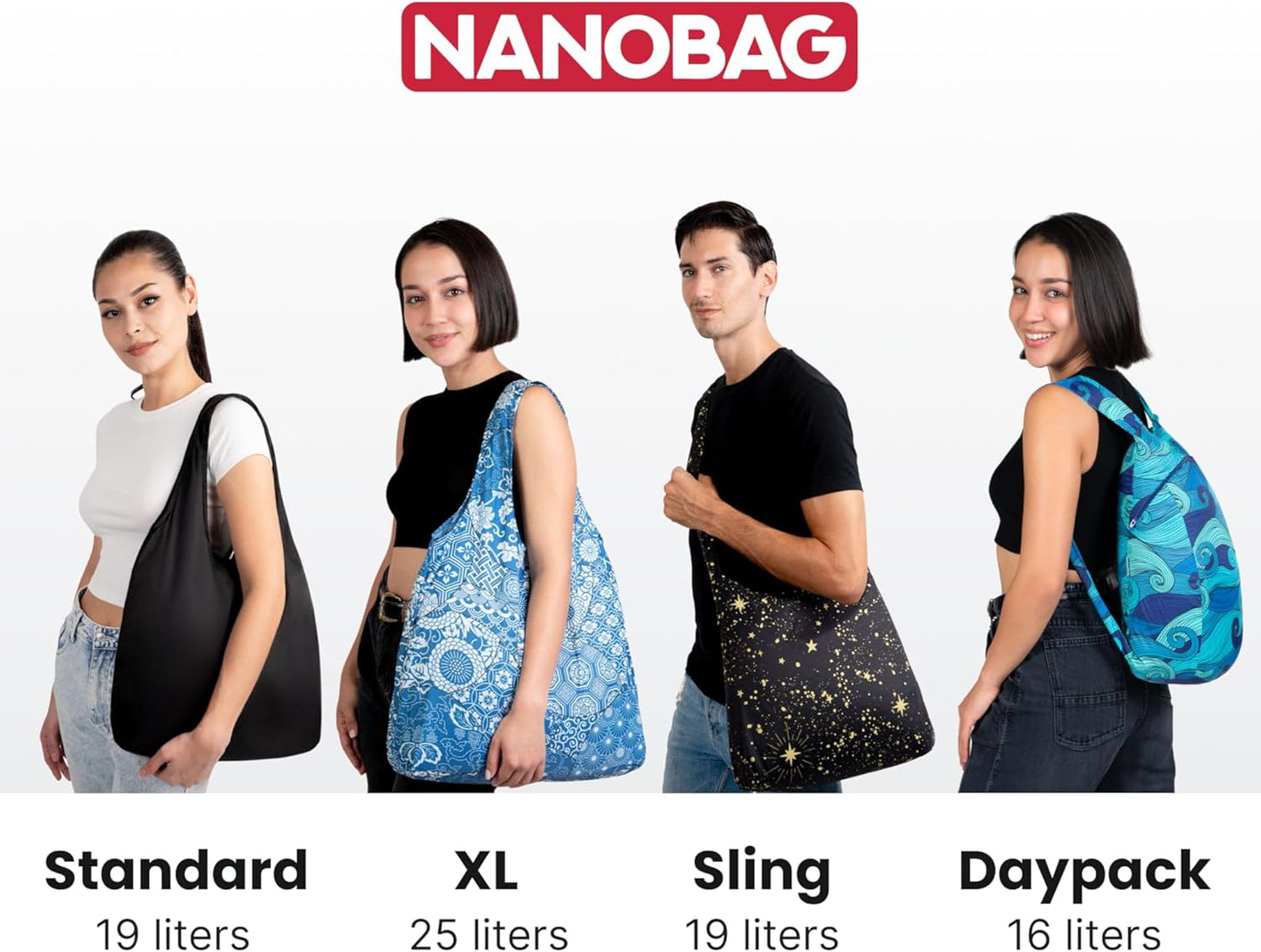 Nanobag Daypack - Ultralight 16L Foldable Travel Backpack | Reusable & Packable for Men & Women