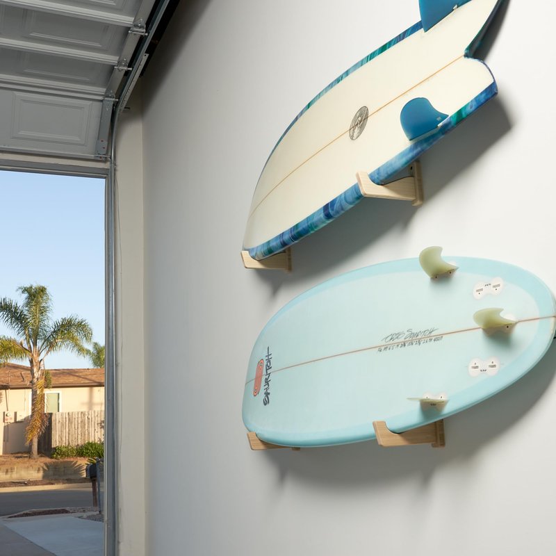 Vagabond Racks Surfboard Wall Mount, Bamboo Surfboard Rack Wall Storage & Display for Longboards & Shortboards, Horizontal Surfboard Holder, Home, Garage