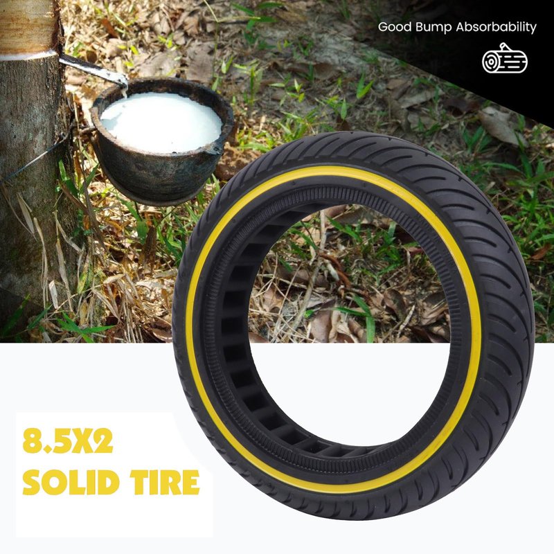 2-Pack Yellow 8.5x2 Solid Tire,8.5 inch Scooter Tire,Front or Rear Replacement Solid Tires for m365 pro/gotrax gxl V2/gotrax XR, 50/75-6.1 Scooter Wheels 8 1/2''