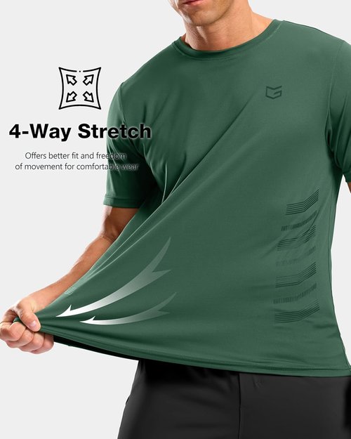 G Gradual Men's Athletic Running Shirt - Quick Dry Moisture-Wicking Short Sleeve Gym Top
