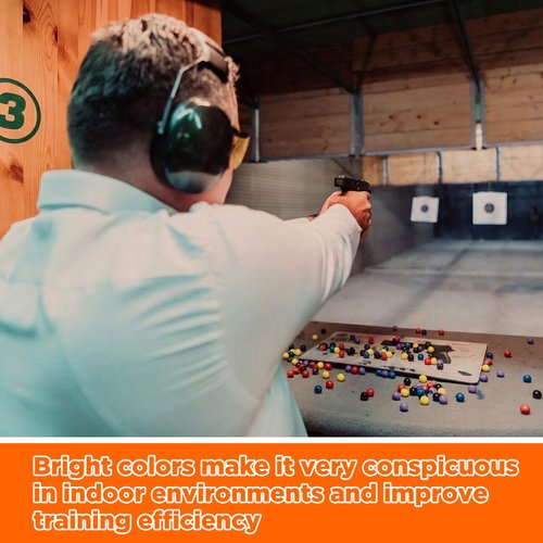 Silipull 68 Caliber / 50 Caliber Projectiles for Self Defense and Practice, Solid Nylon Balls, Reusable Plastic Ammo Projectiles Hard Paintball for Defense Target Shooting(68 Cal,Vivid,100 Pcs)