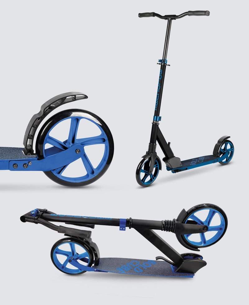 BOLDCUBE Big 2 Wheeler | Scooter for Kids & Teens Ages 7+ Years | Play & Commute | Front Suspension Fit with 200MM Wheels | Height Adjustable 86 to 111 cm
