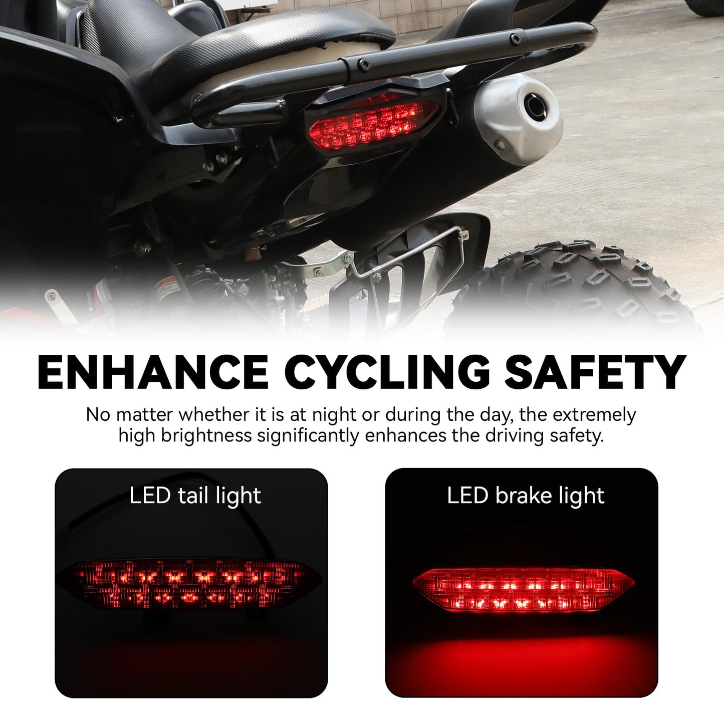XATVXUTV LED Tail Light for Yamaha Raptor 700 700R, Smoked Black Brake Light LED Rear Taillight for Yamaha Raptor 700R 700 2006-2018 / YFZ450R YFZ450X YFZ 450R 450X 450 R X 2009-2018 Accessories