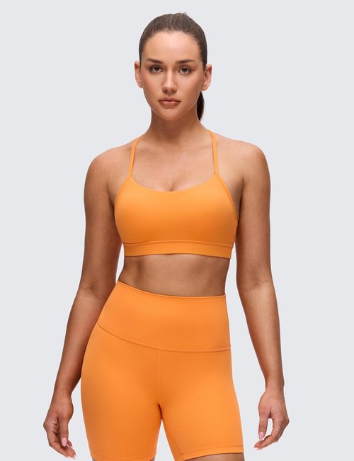 CRZ YOGA Butterluxe Y-Back Sports Bra for Women - Padded Racerback Yoga Top in Comfortable Fit