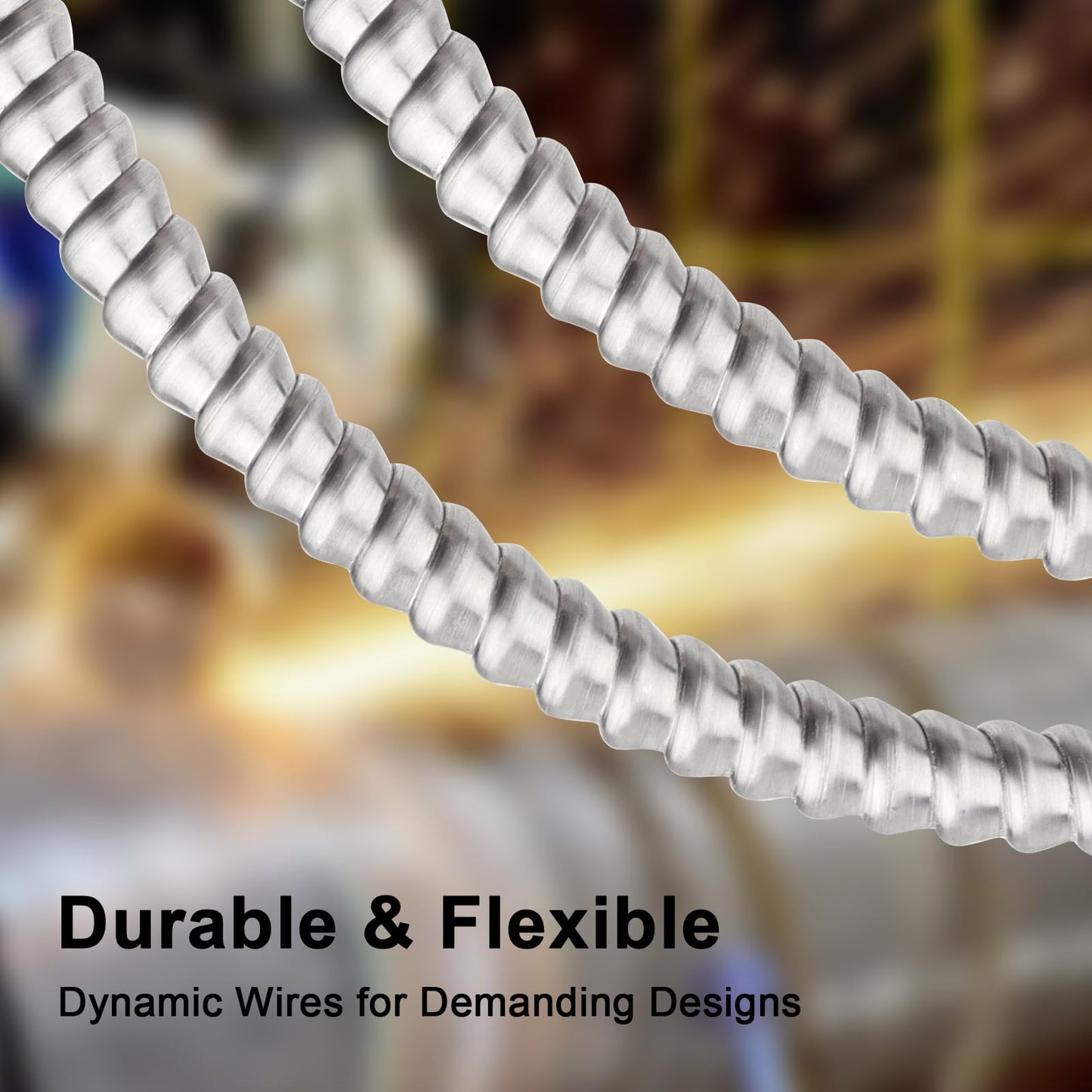 14/3 Metal Clad (MC) Cable with Ground 75ft, 14 Gauge Electric Wire with Aluminum Armor, Solid Bare Copper Conductors for Indoor Outdoor Underground Embedded Installation (14/3, 75 ft)