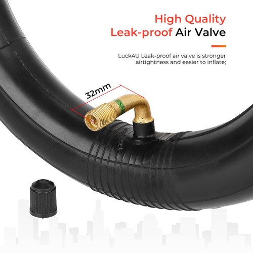 LUCK4U 8x3.00-5 Off Road Tire with Inner Tube 8 Inch Tubeless Tire for Kaabo Mantis 8 Electric Scooter Accessories Rear Front Tire Anti-skid Shockproof (2 Set), black