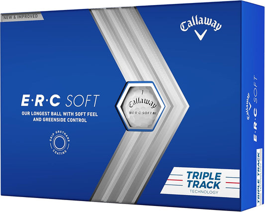 Callaway Golf ERC Soft Golf Balls - Enhanced Distance & Control | 12-Pack White
