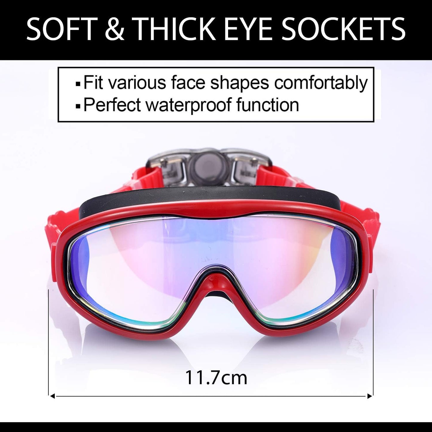 Skiennix Kids Swim Goggles - Comfortable Swimming Glasses for Ages 3 to 15 | 2 Pack
