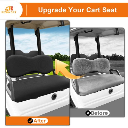 RIZINKART Golf Cart Seat Covers Sets Fit for EZGO TXT/RXV, Club Car DS/Precedent, Yamaha G29/ Drive 2 Front Seats Cushion，Durable Stretchy Breathable Washable Polyester Mesh Cloth