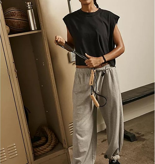 Ainangua Oversized Tank Top - Women's Sleeveless Athletic Crop for Yoga & Gym Workouts
