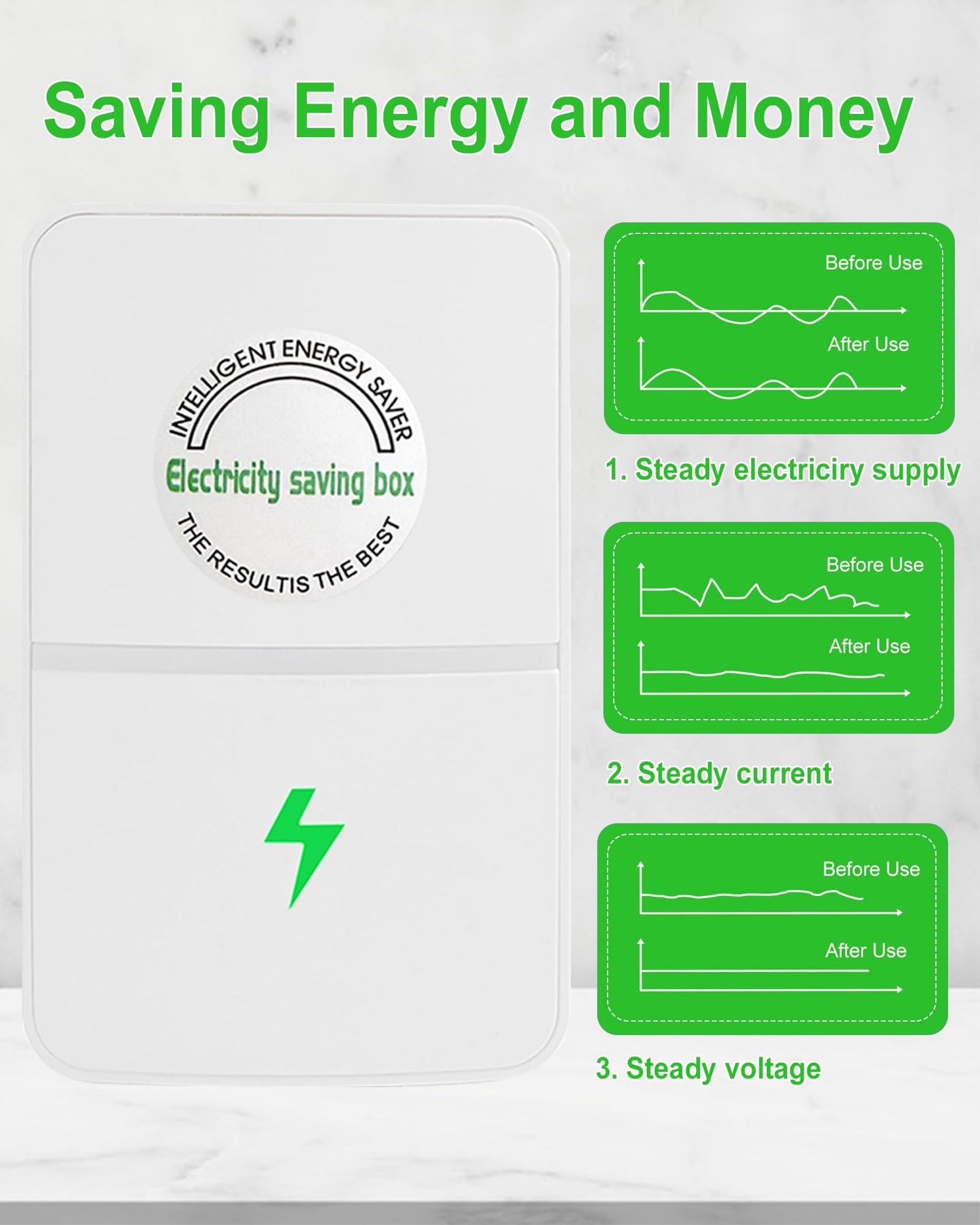 Power Saver Pro, Electricity Saving Box, Stop Watt Energy Saving Device, Power Saving Device, Save Electricity, Power Saver Pro X, US Plug in 90V-250V 30KW (8, Packs)