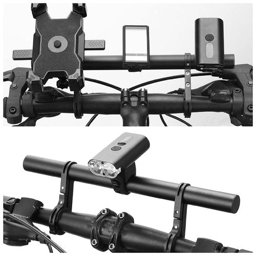 Bike Handlebar Extender,Bike Handlebar Extender with Double Mounting Clamp Bracket,For Bike Mounts,Extender Bars, Headlights,Light Lamp,Bicycle Accessories