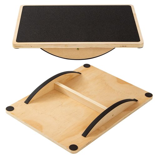 Wooden Rocker Balance Board for Adults – Side-to-Side Motion Anti-Slip 350LBS Balance Trainer for Standing Desk, Physical Therapy & Core Strength – Durable Wooden Rocker Board for Office & Rehab