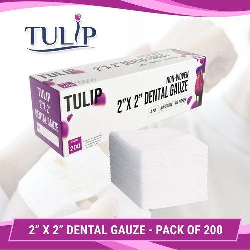 1000 Gauze Pads 2x2 4-Ply Non Woven Gauze Sponges - Non Sterile Dental Gauze & Esthetic Wipes - Soft All Purpose Medical Gauze Squares for First Aid Kit, Surgical, Wound Dressing by Tulip