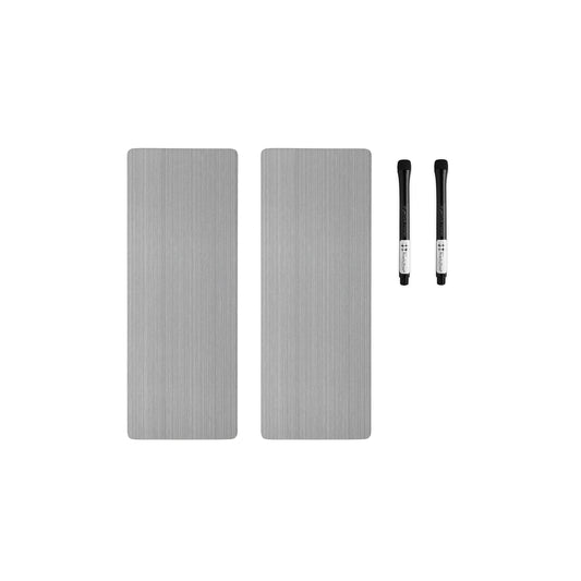 Three by Three Seattle enLister™ 4x11 Dry-Erase Magnetic Board with Dry Erase Marker: Chic Magnetic Organizer for Your Lists, 2 Pack with 2 Markers