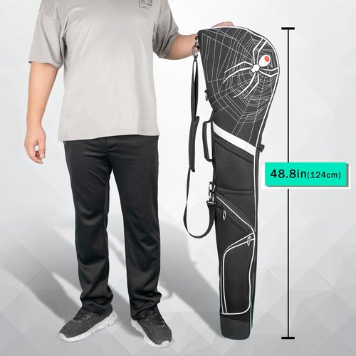 Expandable Golf Club Carry Bag with Luggage Straps, Golf Travel Bag Holds A Full Set of Clubs, Golf Sunday Bag Practice Bag