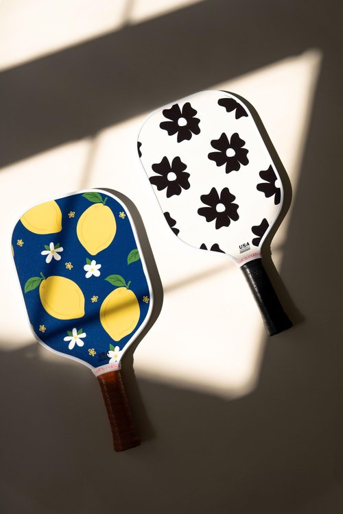 Let's Rally USAPA Approved Fiberglass Pickleball Paddle – Cute Pickleball Paddle for Women, Indoor & Outdoor Play, Lightweight Pickleball Rackets (Lemoncello)