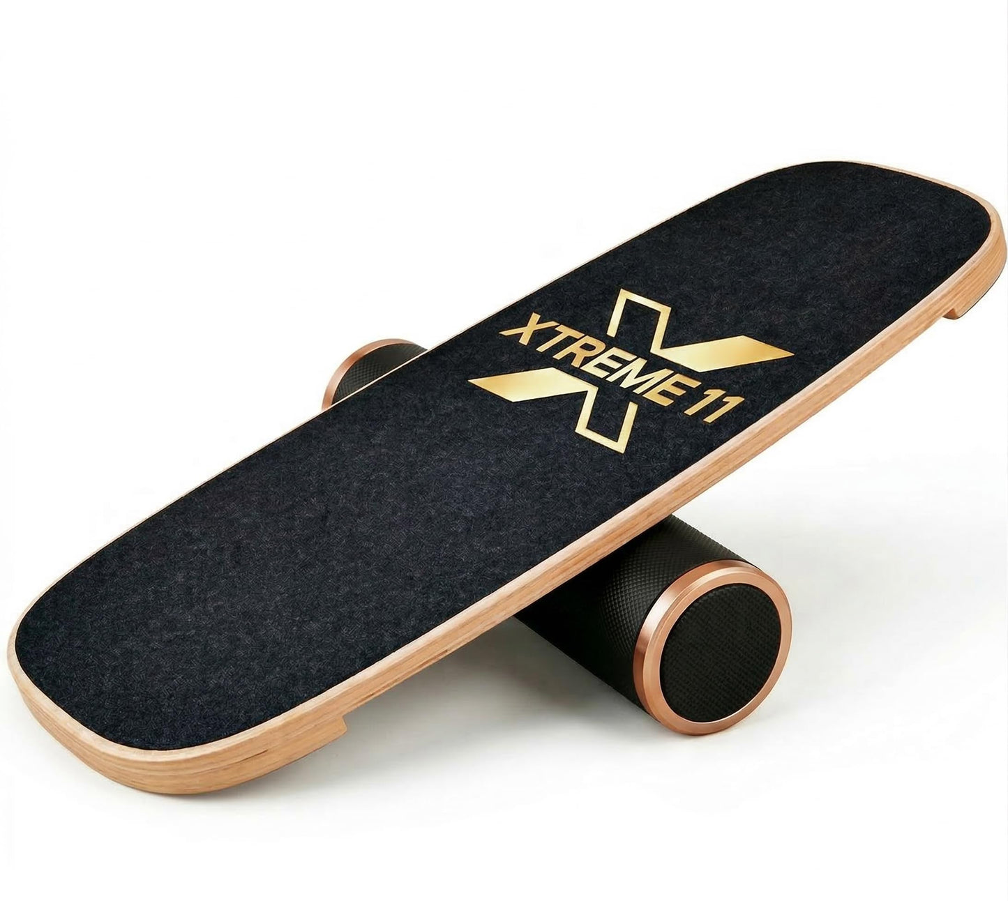 Xtreme11 Wooden Balance Board Trainer for Adults – Core Strength & Stability Trainer for Surf, Skateboard & Snowboard Training – Non-Slip Balance Board for Home Gym Fitness