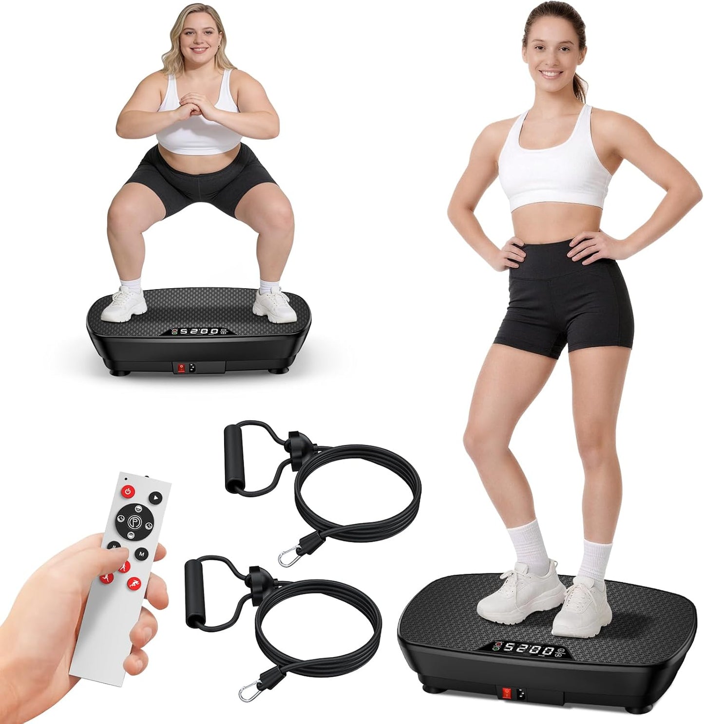 Skiennix Vibration Plate Exercise Machine - 2026 Vibrating Fitness Platform for Lymphatic Drainage | 400 Lbs Capacity with Remote Control