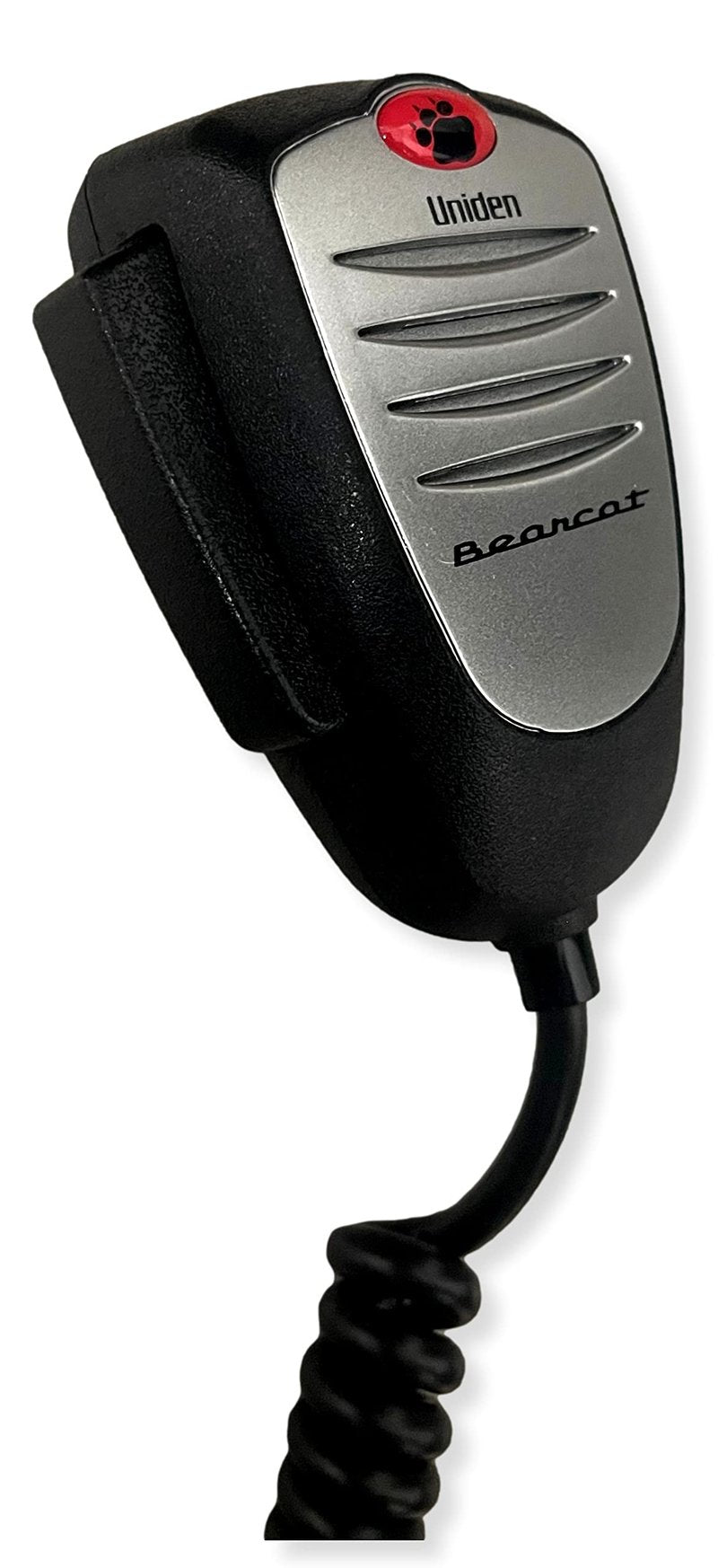 Uniden BMKG0637001 Model MK516 Rugged Bearcat CB Microphone; Wired; Standard 4-Pin; Black Color with Silver Front; Exact Same Model that Came with the Uniden PC68XL, PC68LTW, PC78XL and PC78LTW Radios