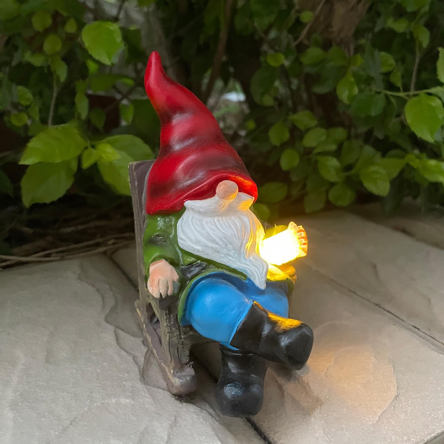 WNXURT Solar Gnomes Decor Outside Mini Gnome Figurines Outdoor Solar Porch Patio Garden Miniatures Gnomes Decor Gift for Women Grandma Mother's Day Birthday