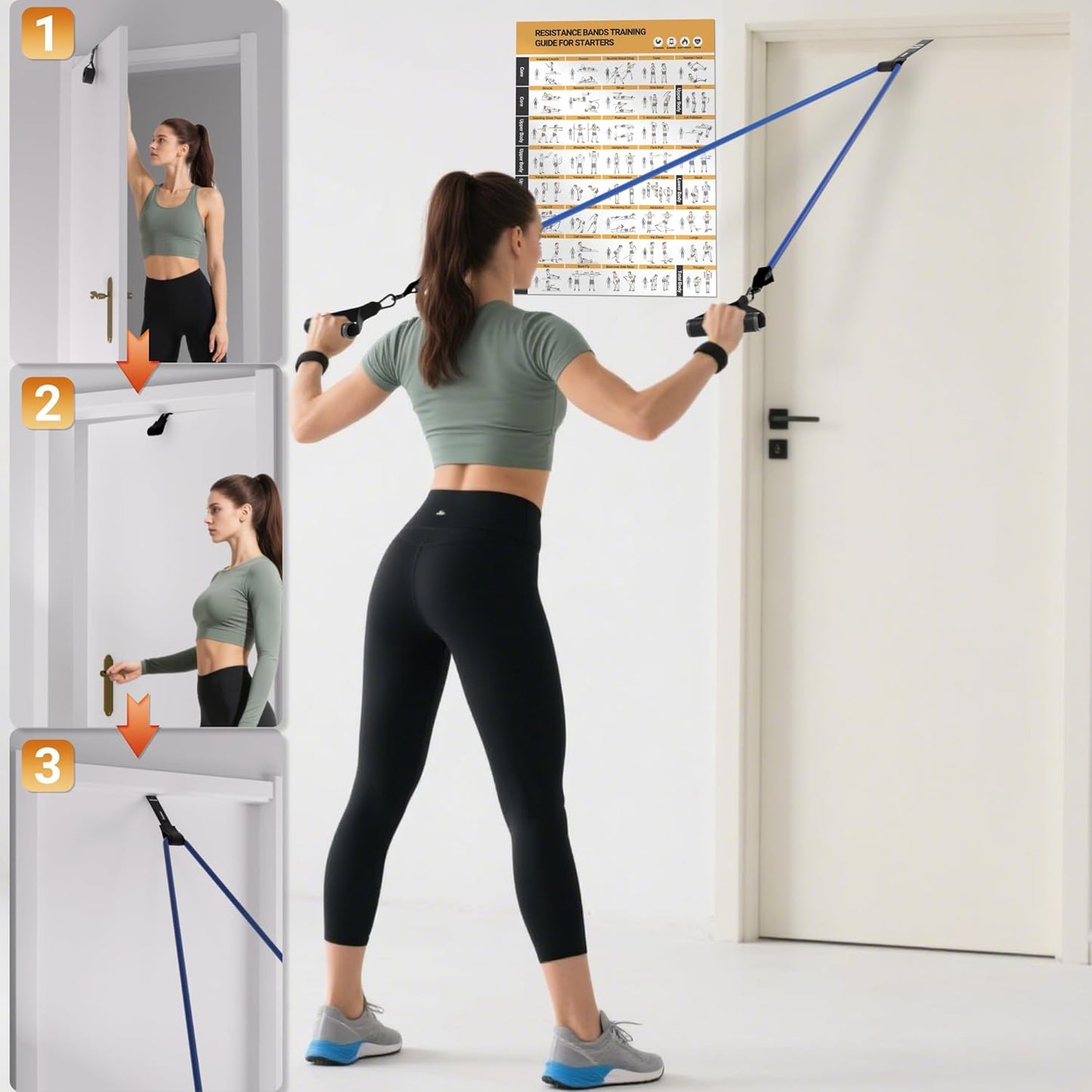 Readaeer Resistance Bands - Versatile Exercise Bands with Handles for Indoor & Outdoor Workouts