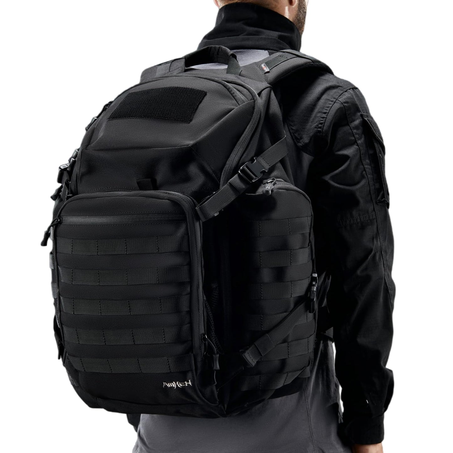 AMHEH 52L 1050D Airplane Approved Tactical Travel Backpack, Black