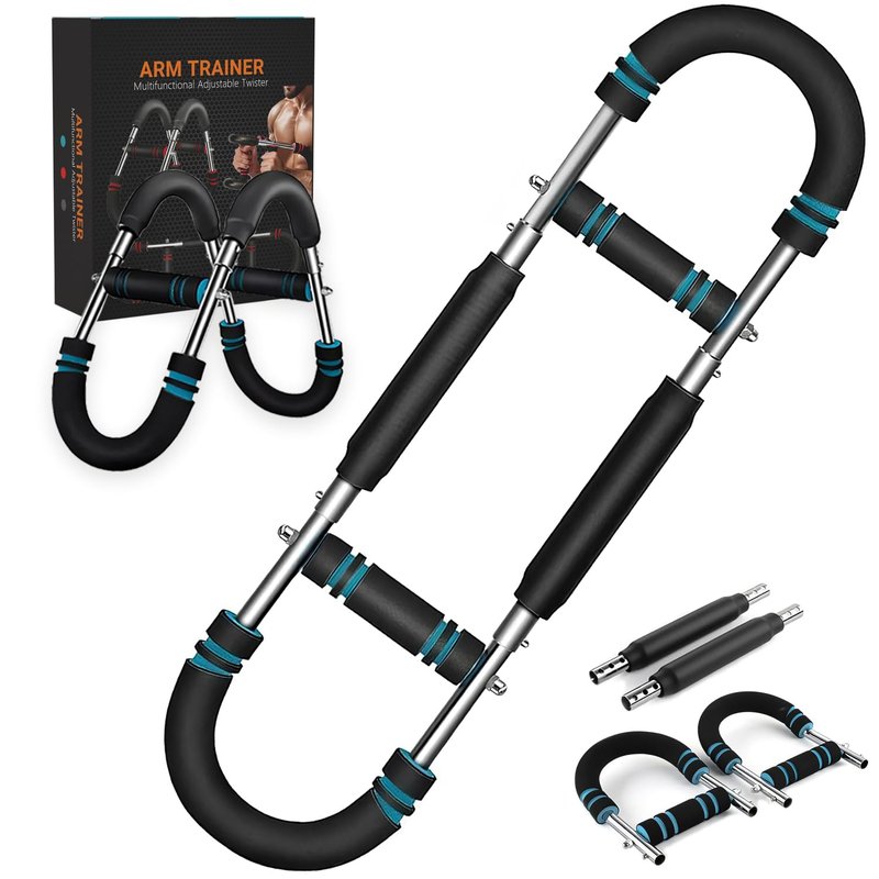 Twister Arm Trainer, Upgraded Adjustable Chest Workout Equipment, Forearm Triceps Chest Enhanced Exercise Strengthener, Chest Clip Muscle, Portable Home Fitness Equipment for Men & Women (Black-Blue)