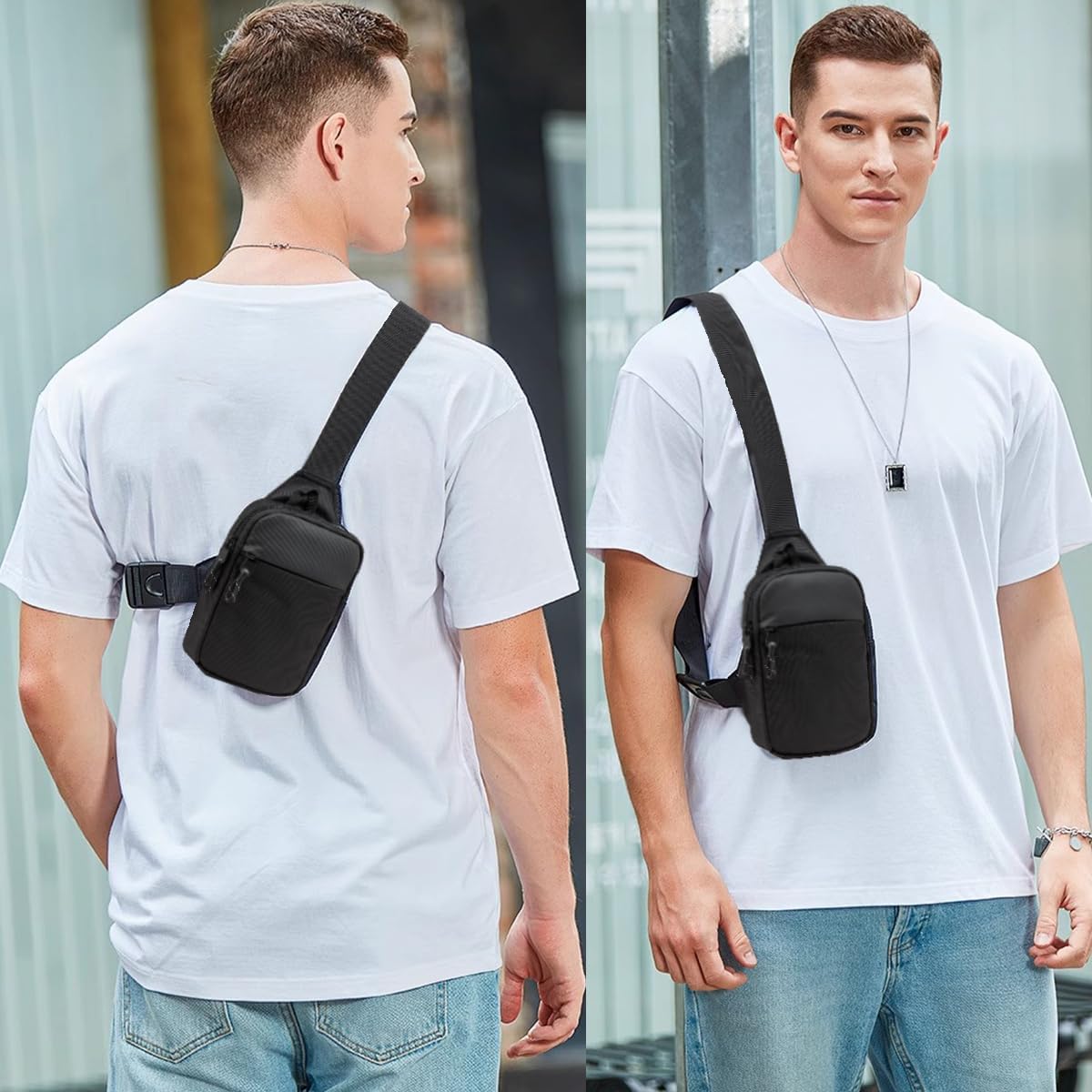 Skiennix Mini Sling Bag - Trendy Waterproof Crossbody Chest Bag for Men | Lightweight Daypack