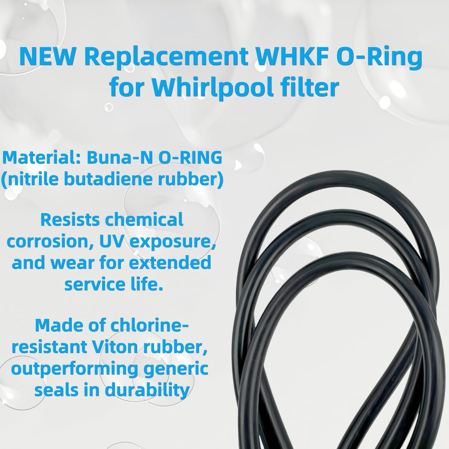 WHKF Replacement O-Ring for Whirlpool WHCF-DUF WHKF-DUF WHKF-DWH WHCF-DWHV WHKF-DWHV Water Filter Housing(5/Pack)