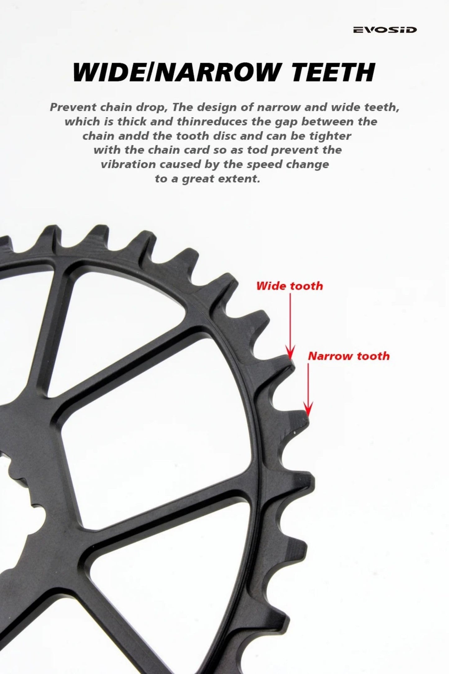 CobraCrawler MTB Bike Chainring Wide Narrow Teeth Chainwheel 8/9/10/11S Mountain Bicycle ChainWheel 32/34/36/38T Ultralight 55g 3-Nail (38T Black)