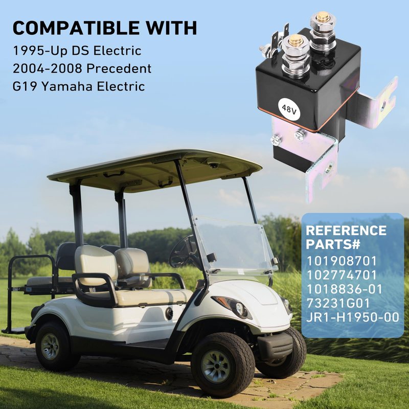 48V Golf Cart Solenoid Kit for Club Car DS Preceden 2000-Up Replaces #OE 101908701 102774701 1014947, Parts Includes Assembly Resistor,Forward Reverse Switch